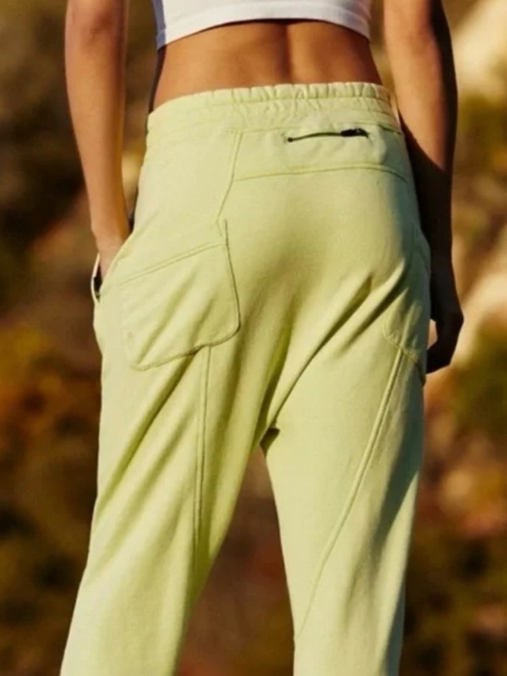 Free People Movement June Bug Joggers Neon Green Yellow Track Pants Size XS - Picture 10 of 13